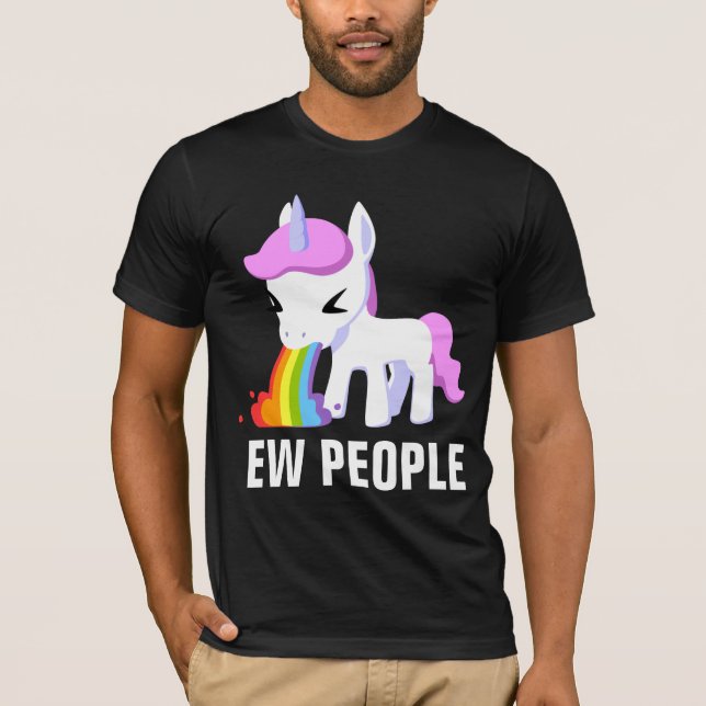 NOUVELLES PERSONNES VOMIT UNICORN T-SHIRTS (Devant)