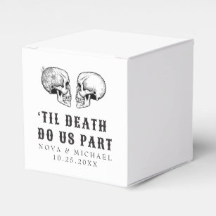 NOVA Gothic Floral Skull Til Death Wedding Favor Box