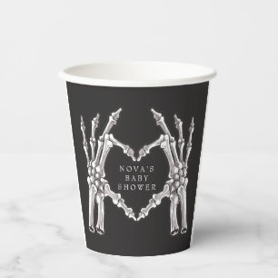 NOVA Halloween Skeleton Heart Hands Baby Shower Paper Cups