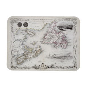 Nova Scotia and Newfoundland, from a Series of Wor Magnet