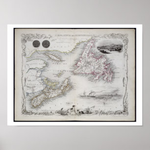 Nova Scotia and Newfoundland, from a Series of Wor Poster