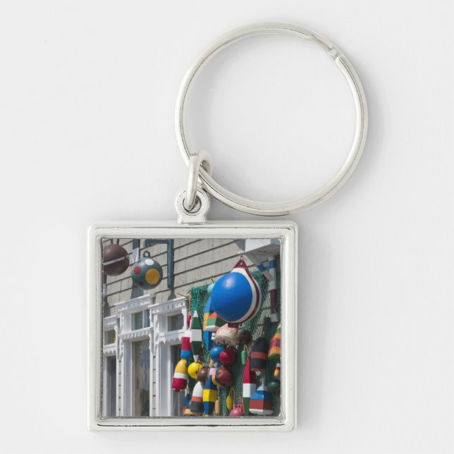 Nova Scotia, Canada. Buoy shop in  Blue Rocks in Keychain (Front)