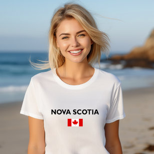 Nova Scotia Canada Canadian Flag Light-Color T-Shirt