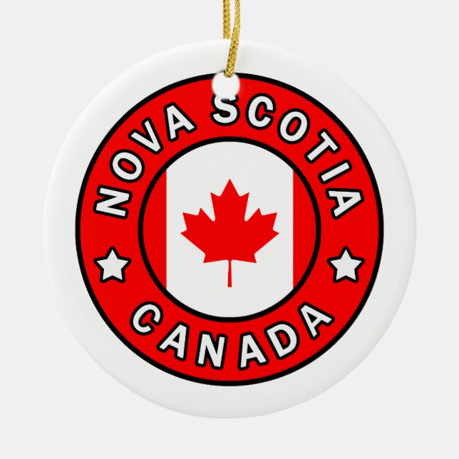 Nova Scotia Canada Ceramic Ornament (Front)