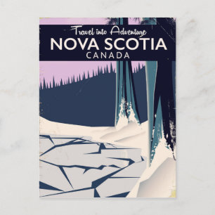 Nova Scotia, Canada holiday travel poster. Postcard