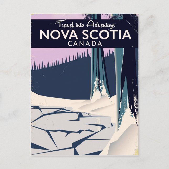Nova Scotia, Canada holiday travel poster. Postcard (Front)