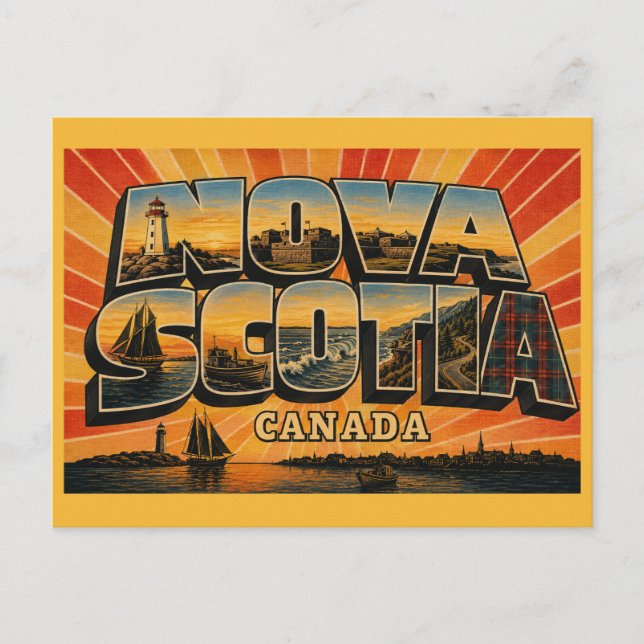 Nova Scotia Canada Maritime Province Postcard (Front)