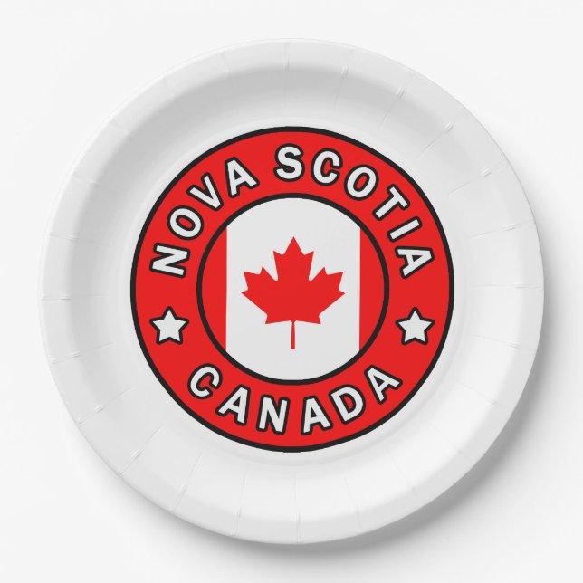 Nova Scotia Canada Paper Plate (Front)