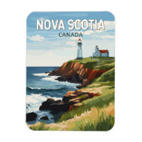 Nova Scotia Canada Travel Art Vintage