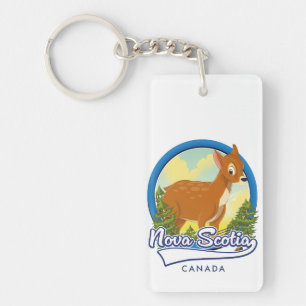 Nova Scotia Canada travel logo Keychain