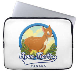 Nova Scotia Canada travel logo Laptop Sleeve