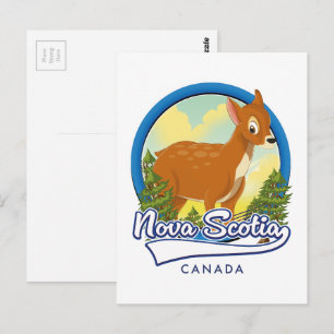 Nova Scotia Canada travel logo Postcard