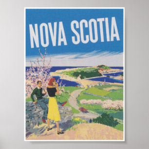 Nova Scotia Canada Vintage Travel Poster