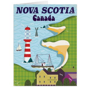 Nova Scotia Canada Vintage Travel poster