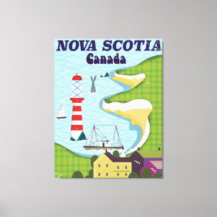 Nova Scotia Canada Vintage Travel poster Canvas Print