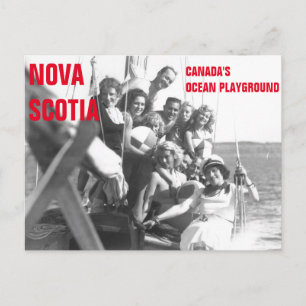 Nova Scotia Canada's Ocean Playground Vintage Post Postcard