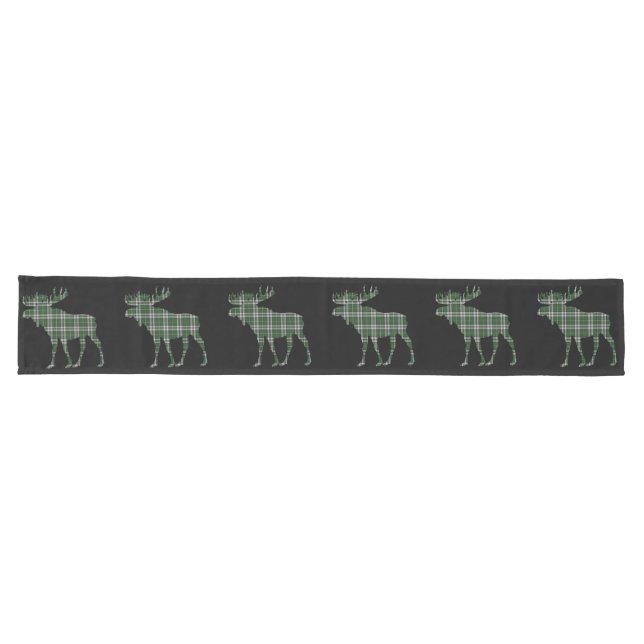 Nova Scotia Cape Breton tartan moose table runner (Horizontal)