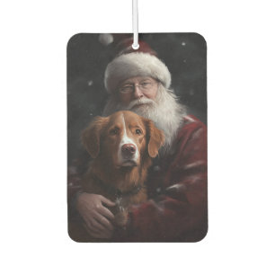 Nova Scotia Duck Toller With Santa Claus Festive Air Freshener