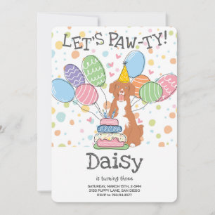 Nova Scotia Duck Tolling Birthday Party Invitation