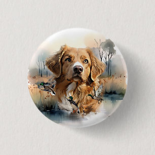 Nova Scotia Duck Tolling Retriever, Art 1 Inch Round Button