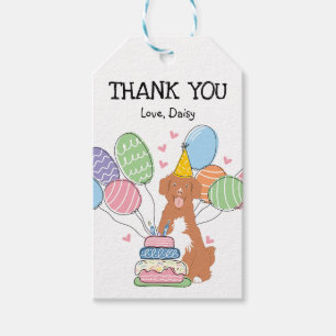 Nova Scotia Duck Tolling Retriever Birthday Favour Gift Tags