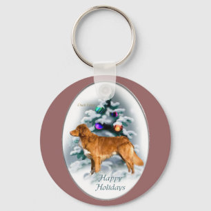Nova Scotia Duck Tolling Retriever Christmas Gifts Keychain