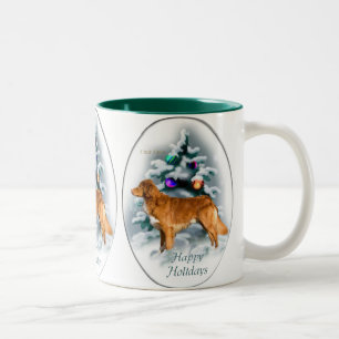 Nova Scotia Duck Tolling Retriever Christmas Gifts Two-Tone Coffee Mug