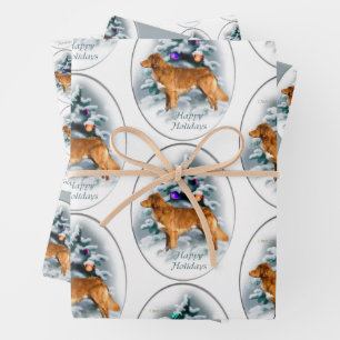 Nova Scotia Duck Tolling Retriever Christmas Wrapping Paper Sheet