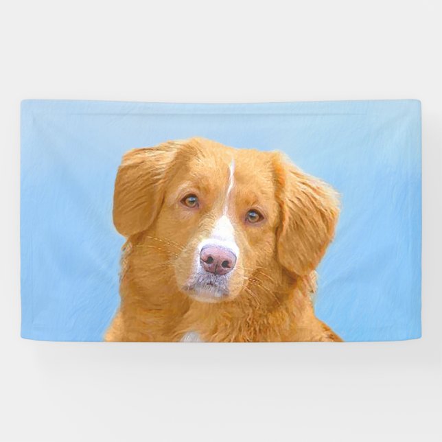 Nova Scotia Duck Tolling Retriever Dog Painting Banner (Horizontal)