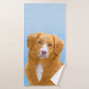 Nova Scotia Duck Tolling Retriever Dog Painting Bath Towel Set