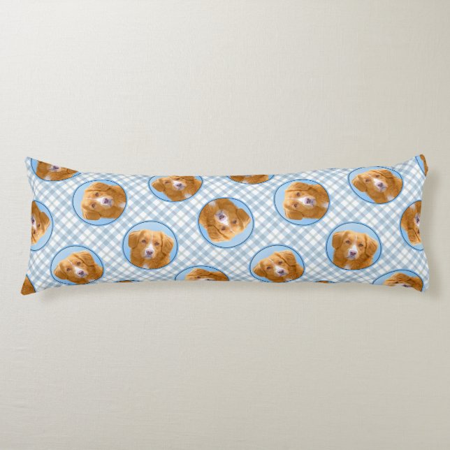 Nova Scotia Duck Tolling Retriever Dog Painting Body Pillow (Front)