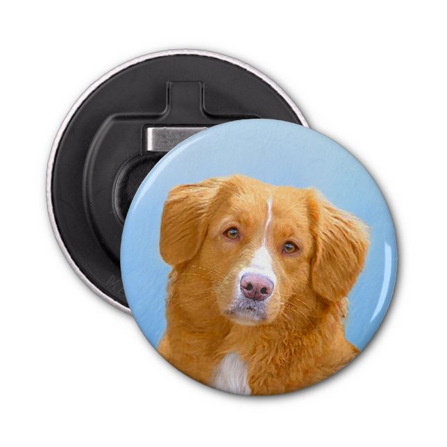 Nova Scotia Duck Tolling Retriever Dog Painting Bottle Opener (Front)