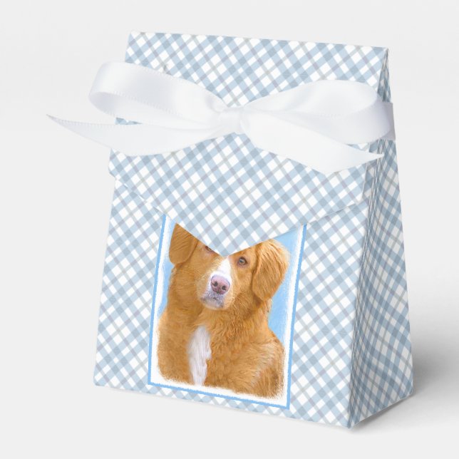 Nova Scotia Duck Tolling Retriever Dog Painting Favor Box (Front Side)