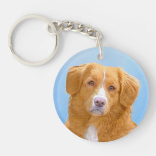 Nova Scotia Duck Tolling Retriever Dog Painting Keychain