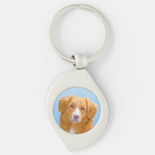 Nova Scotia Duck Tolling Retriever Dog Painting Keychain