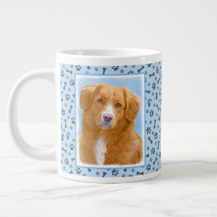 Nova Scotia Duck Tolling Retriever Dog Painting Large Coffee Mug