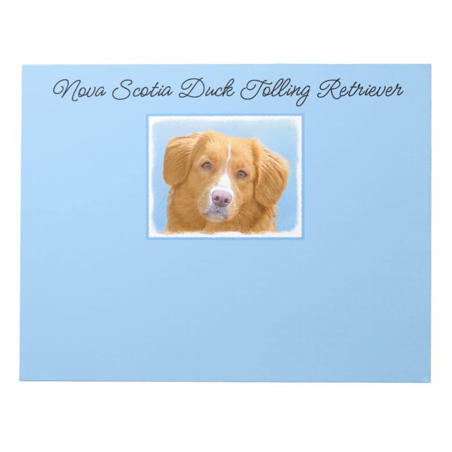 Nova Scotia Duck Tolling Retriever Dog Painting No Notepad (Front)