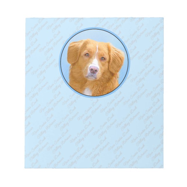 Nova Scotia Duck Tolling Retriever Dog Painting Notepad (Front)