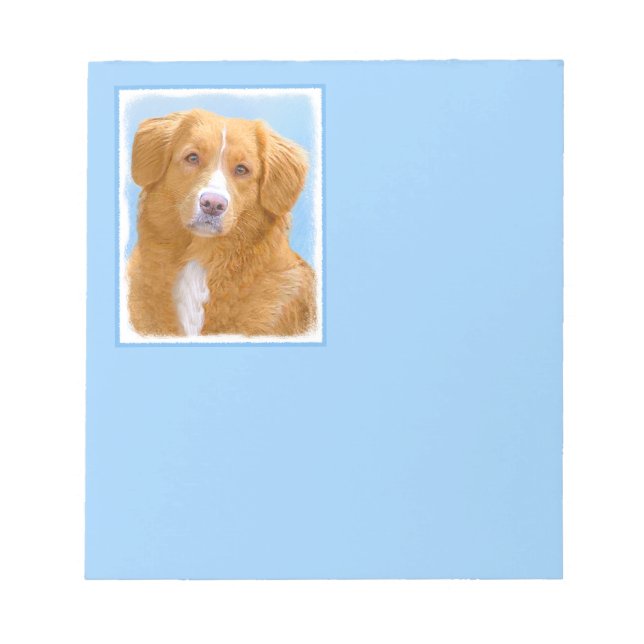 Nova Scotia Duck Tolling Retriever Dog Painting Notepad (Front)