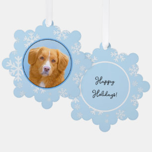 Nova Scotia Duck Tolling Retriever Dog Painting Ornament Card