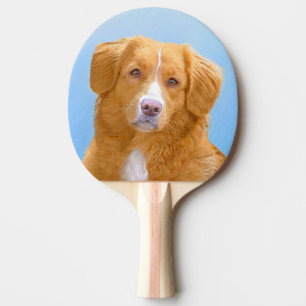 Nova Scotia Duck Tolling Retriever Dog Painting Ping Pong Paddle
