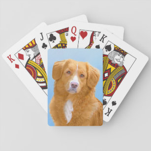Nova Scotia Duck Tolling Retriever Dog Painting Playing Cards