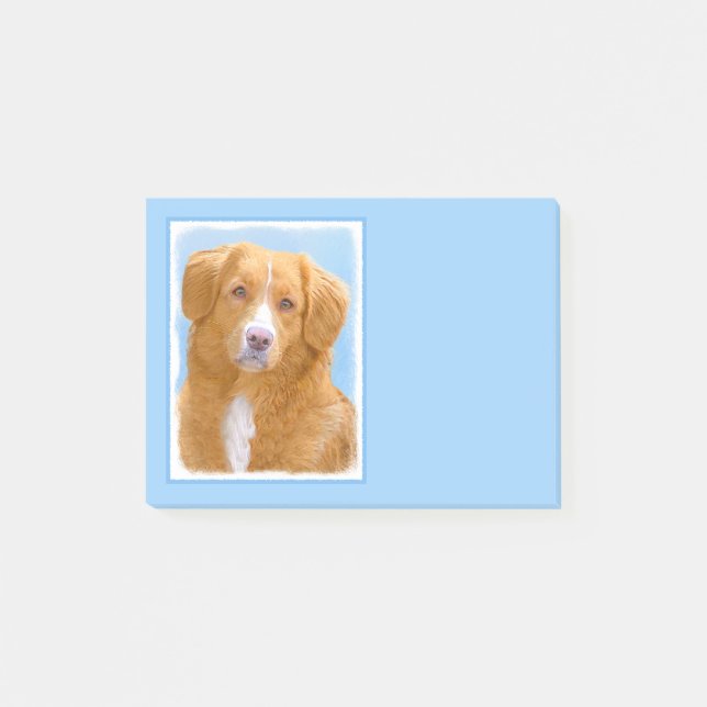 Nova Scotia Duck Tolling Retriever Dog Painting Post-it Notes (Front)