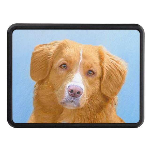Nova Scotia Duck Tolling Retriever Dog Painting Trailer Hitch Cover (Front)