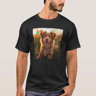Nova Scotia Duck Tolling Retriever Dog Sunset Phot T-Shirt