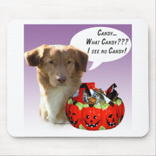 Nova Scotia Duck Tolling Retriever Halloween Candy Mouse Pad