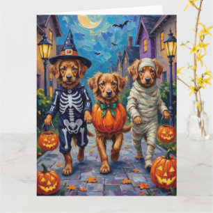 Nova Scotia Duck Tolling Retriever Halloween Card