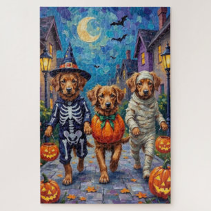 Nova Scotia Duck Tolling Retriever Halloween Jigsaw Puzzle