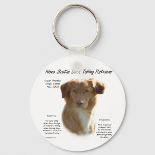 Nova Scotia Duck Tolling Retriever History Design Keychain