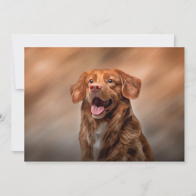 Nova Scotia Duck Tolling Retriever Invitation (Back)